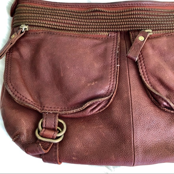 Anthropologie TANO brown leather zipper purse - Picture 2 of 7